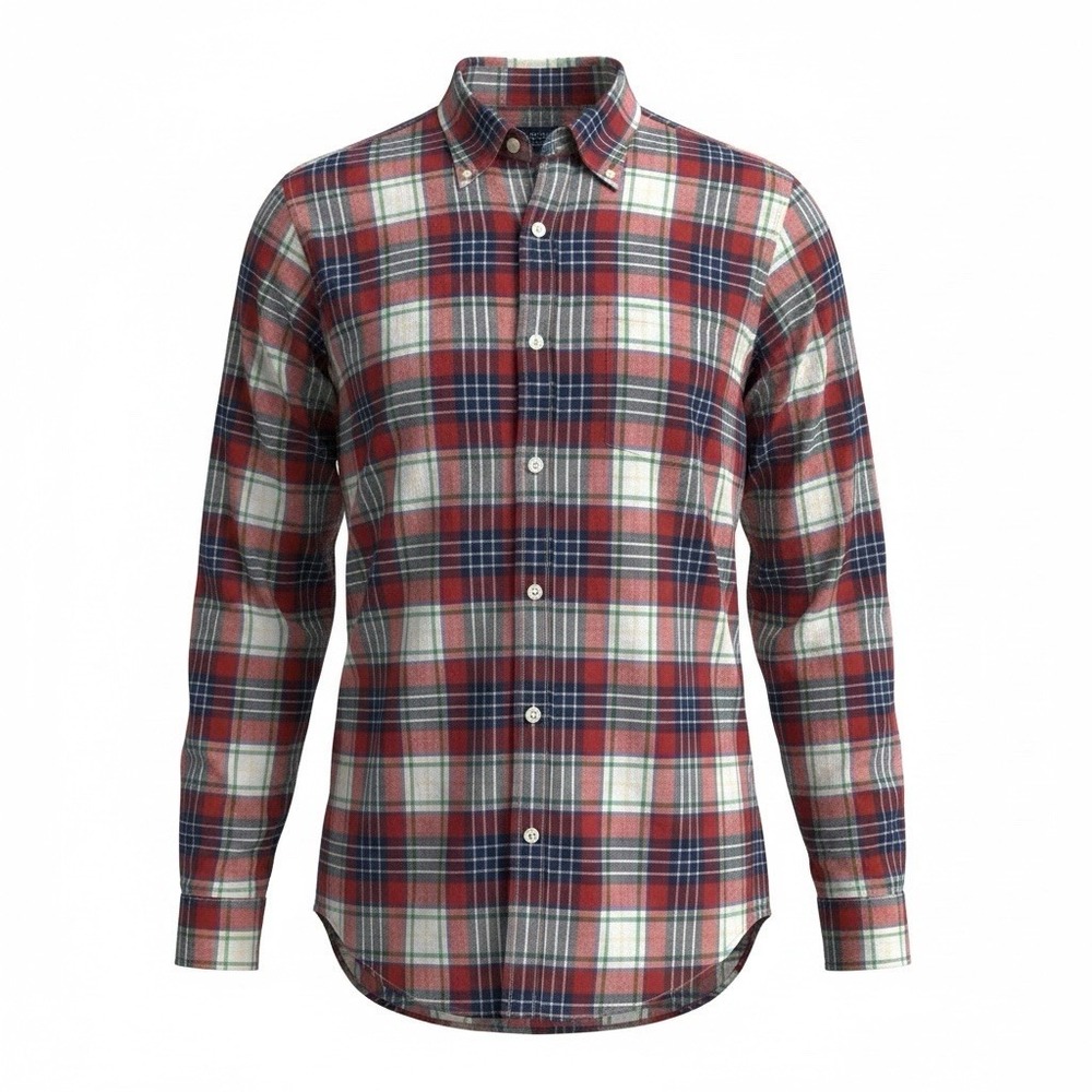 Crown & Ivy Long Sleeve Shirt Men’s Size XL Red Plaid Classic Fit  Button-Down